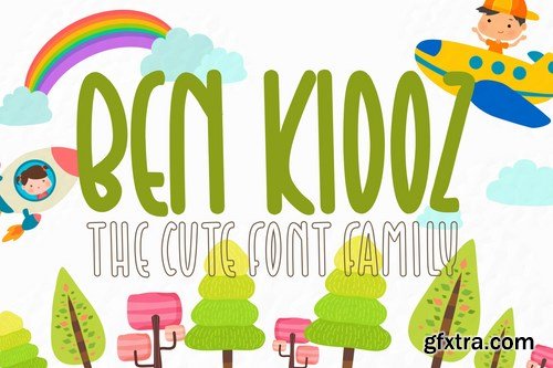 Ben Kidoz - Cute Display Family Font