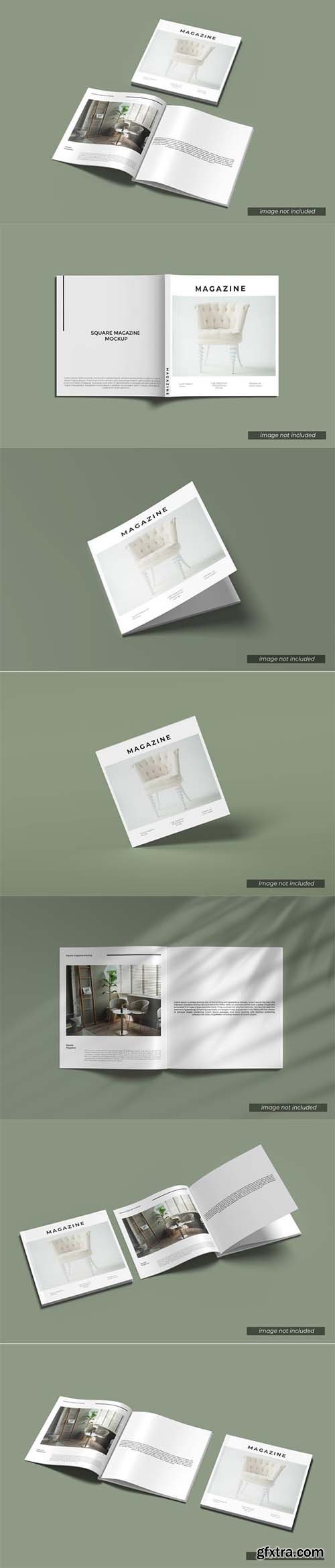 Square magazine mockup