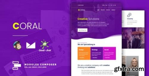 ThemeForest - Coral v1.0 - Responsive Email for Agencies, Startups & Creative Teams with Online Builder - 26003858