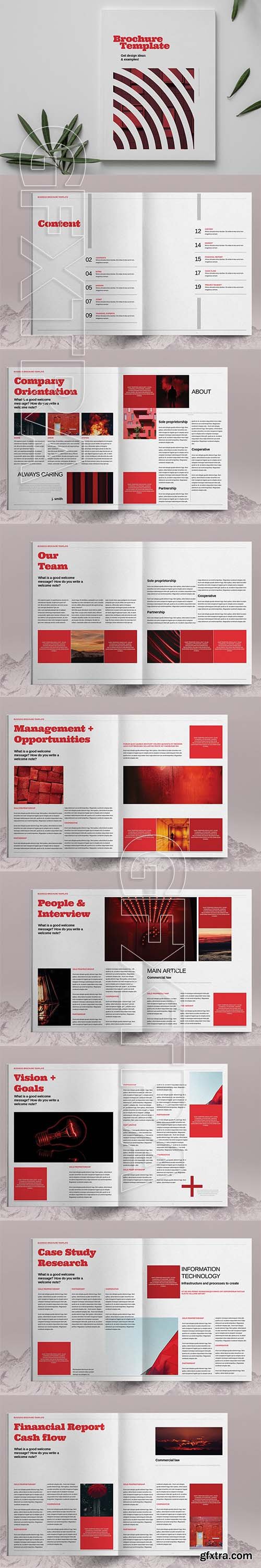 CreativeMarket - Red Business Brochure Template 6083779