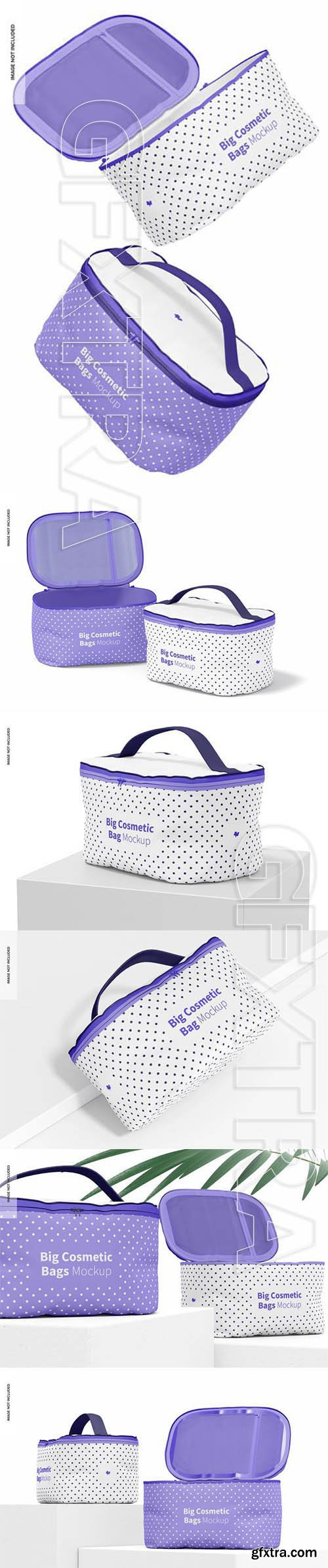 Big cosmetic bags mockup