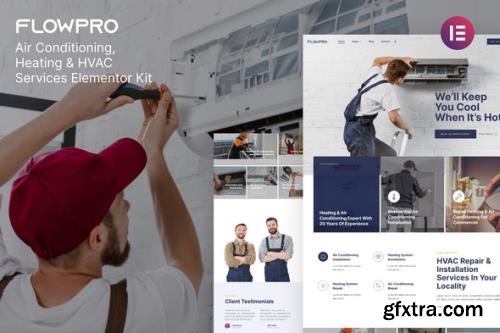 ThemeForest - FlowPro v1.0.0 - Air Conditioning Heating & HVAC Services Elementor Template Kit - 31772541