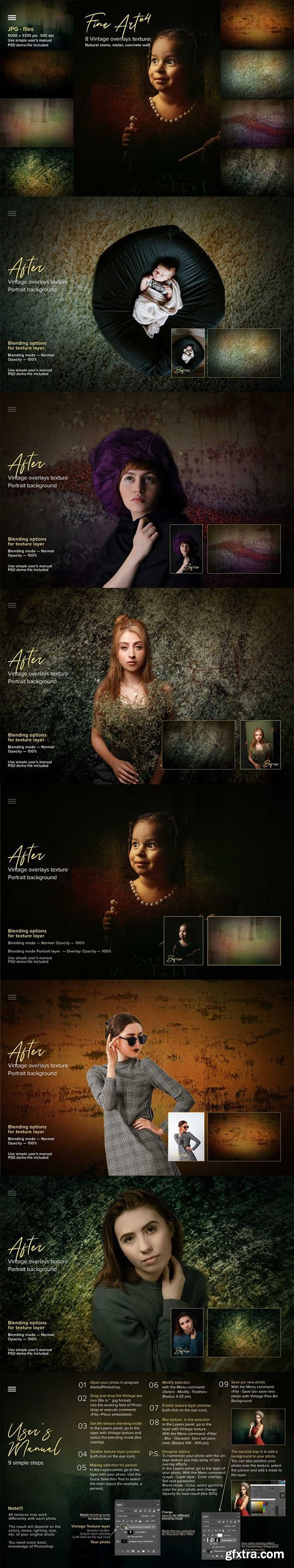 Fine Art Vintage Overlays & Portrait Textures Vol.4