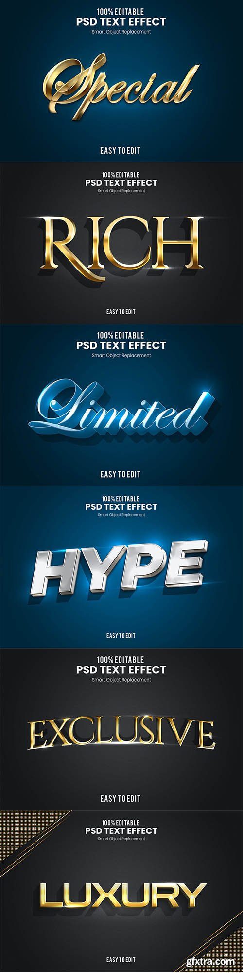 Elegant 3D PSD Text Effect