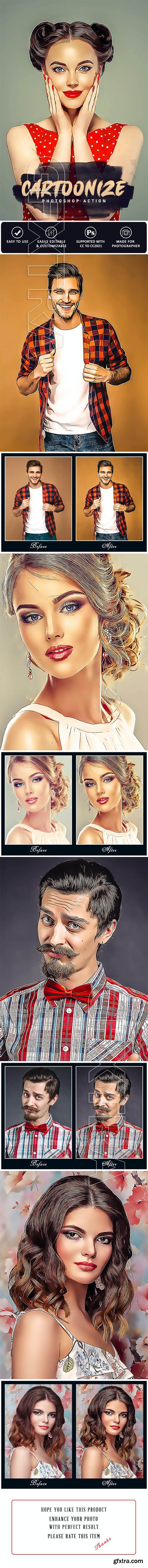 GraphicRiver - Cartoonize Photoshop Action 31143079