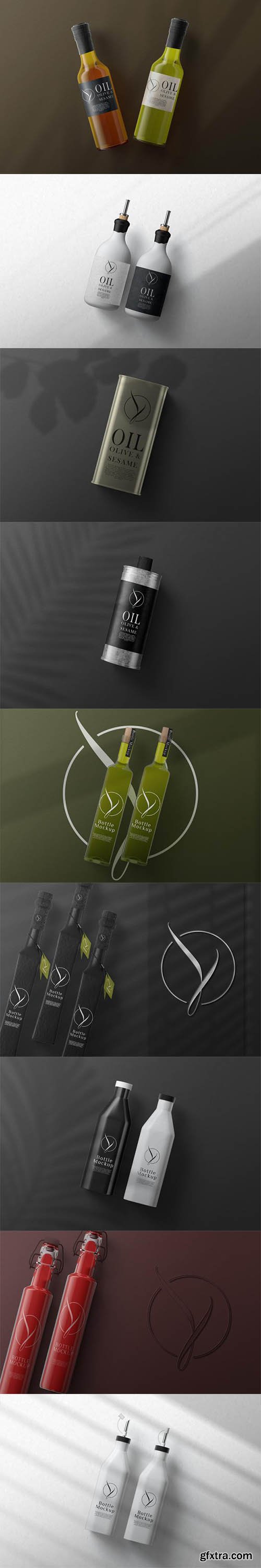 Oil olive bottle mockup