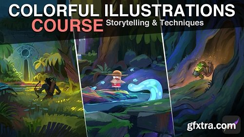 Colorful Illustrations + Brush Pack