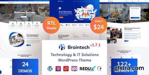 ThemeForest - Braintech v1.7.1 - Technology & IT Solutions WordPress Theme - 29621951