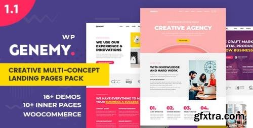 ThemeForest - Genemy v1.5.6 - Creative Multi Concept Landing Pages Pack With Page Builder - 22711287