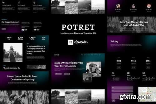 ThemeForest - Potret v1.0.0 - Photography Portfolio Elementor Template Kit - 31367094