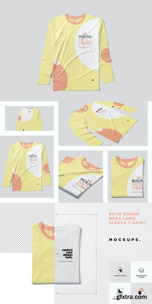 Long Sleeve T-shirt Mockups