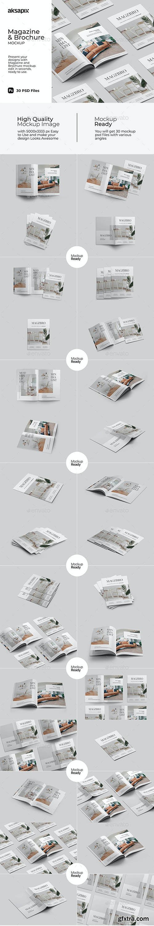 GraphicRiver - Magazine and Brochure Mockup 31574226