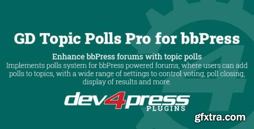 Dev4Press - GD Topic Polls Pro for bbPress v3.3.2 - Enhance bbPress Forums with Topic Polls