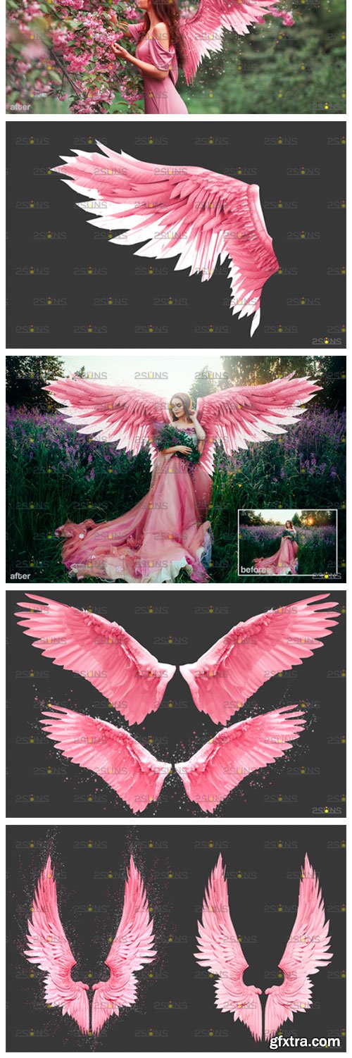 Pink Angel Wings Overlay 8559911