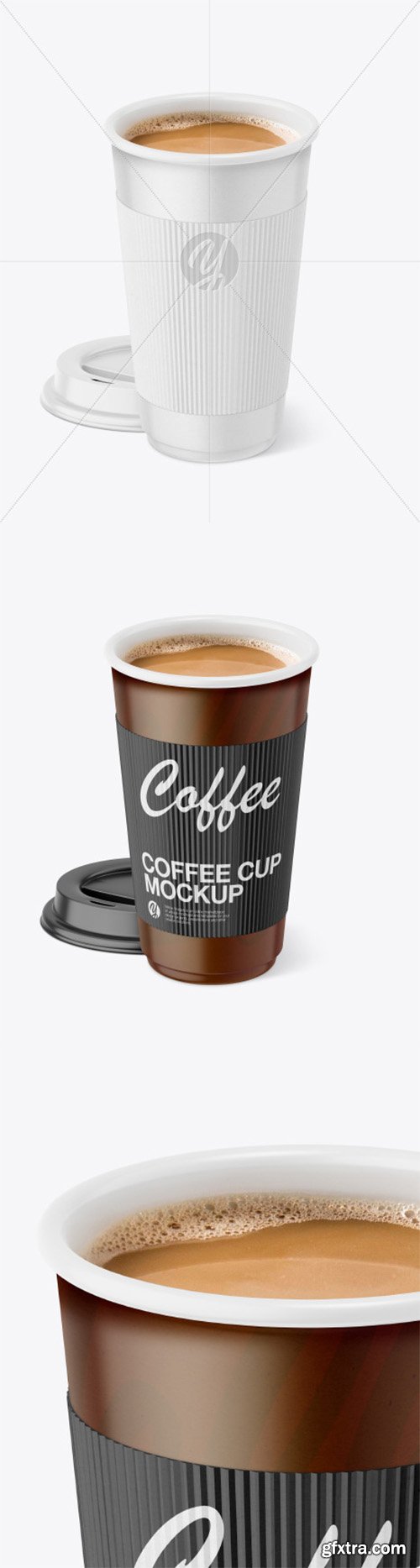 Paper Coffee Cup With Holder Mockup 78493