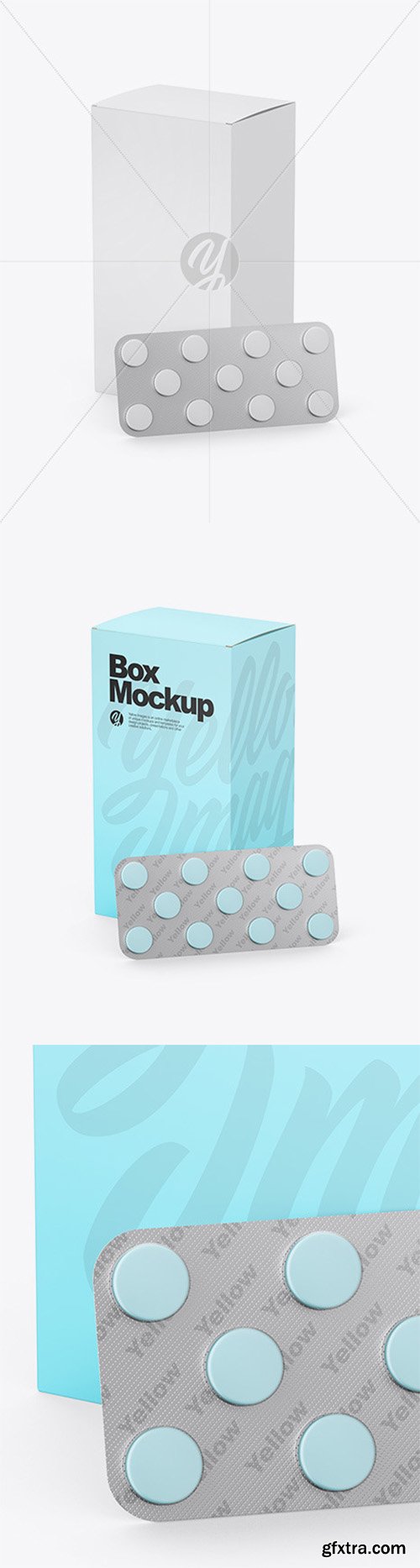 Paper Box W/ Blister Pack Mockup 78536