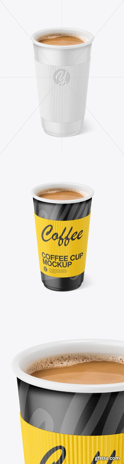 Paper Coffee Cup With Holder Mockup 78693