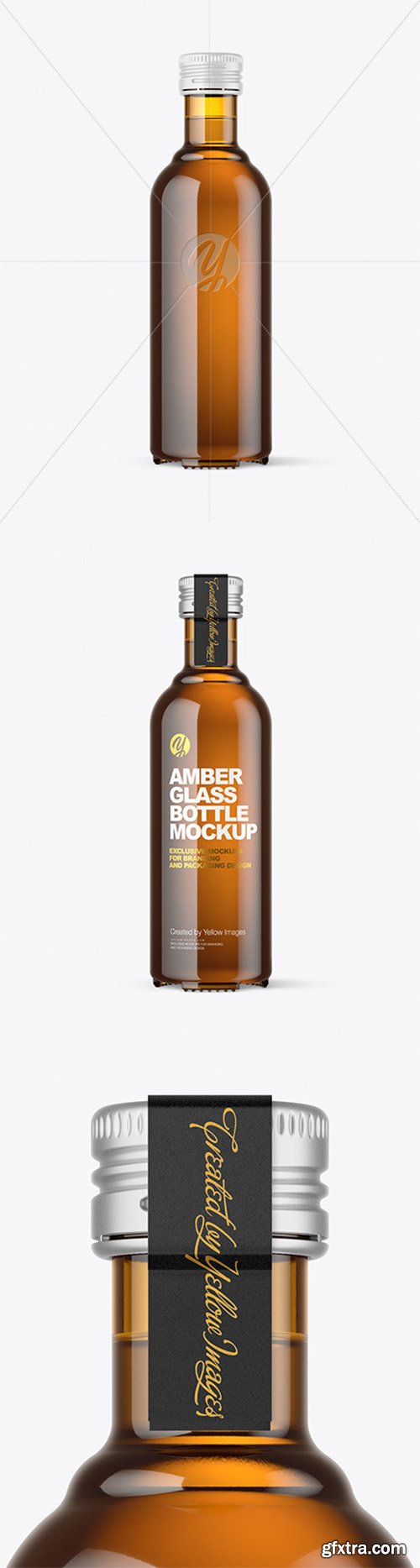 Amber Glass Bottle Mockup 78685