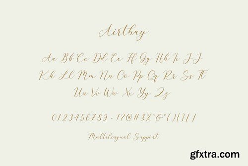 Airthay - Modern Calligraphy Wedding Font