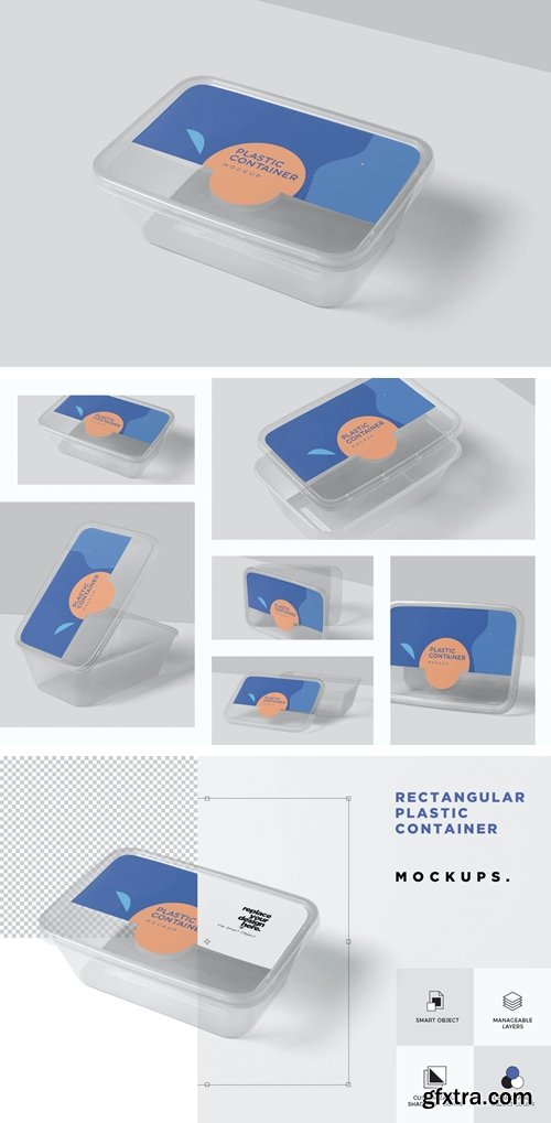 Rectangle Plastic Container Mockups