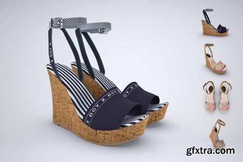 Wedge Heel Sandals Mock-up