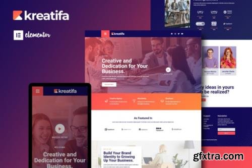 ThemeForest - Kreatifa v1.0.0 - Creative Digital Agency Elementor Template Kit - 31794453