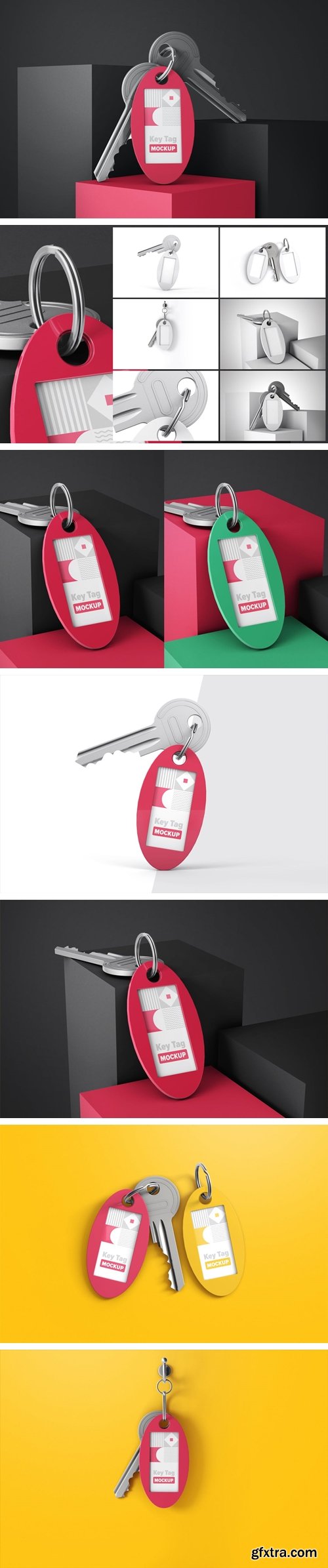 Oval Key Tag Mockup