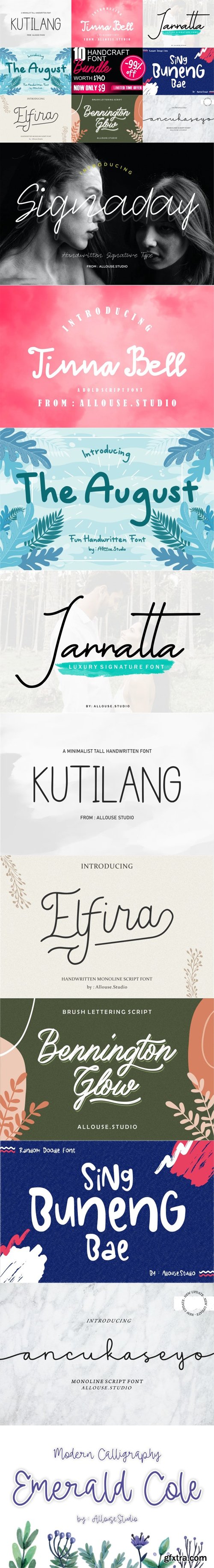 Graphicriver 29621772 - Handcraft Fonts Bundle