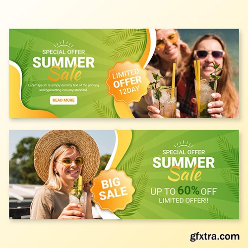 Summer sale banner template