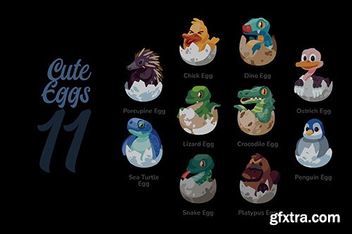 Cute Eggs - Illustration Sets