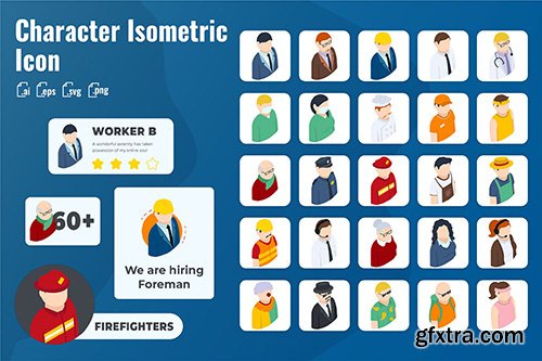 25 Iconset Isometric Character 