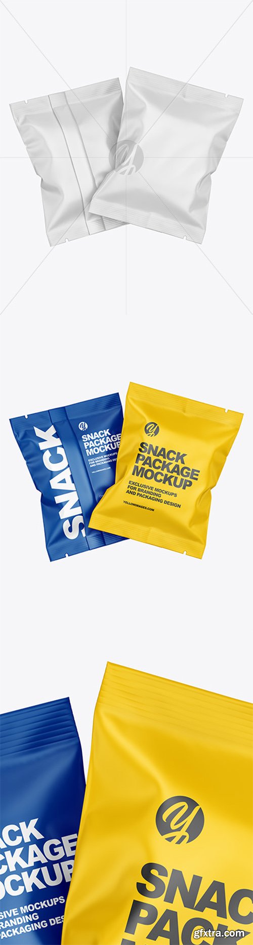 Two Matte Snack Package Mockup 78933