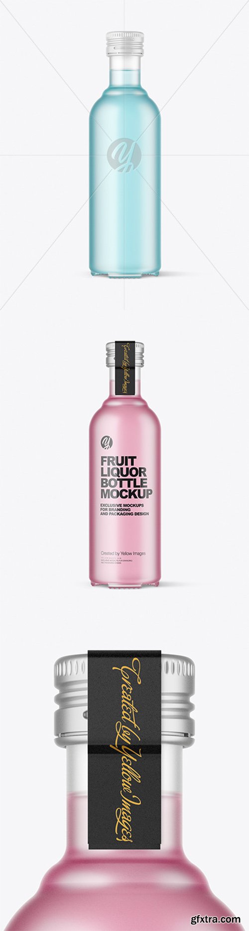 Frosted Glass Drink Bottle Mockup 78953