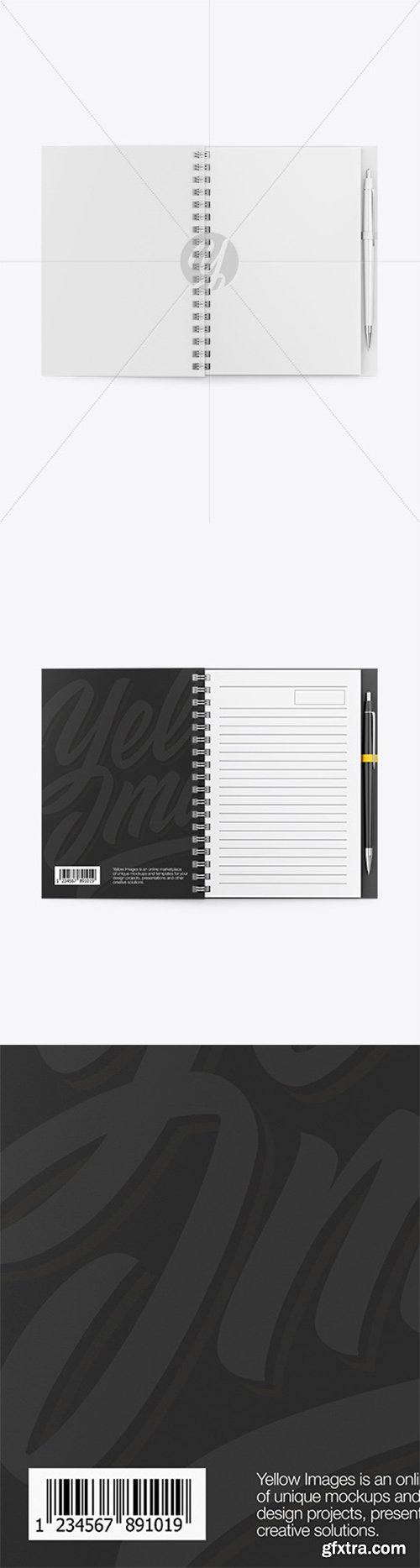 Notebook With Writing Pen Mockup 79143