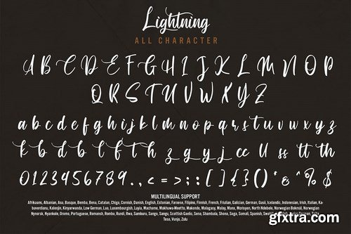 Lightning - Hand Drawn Brush Font