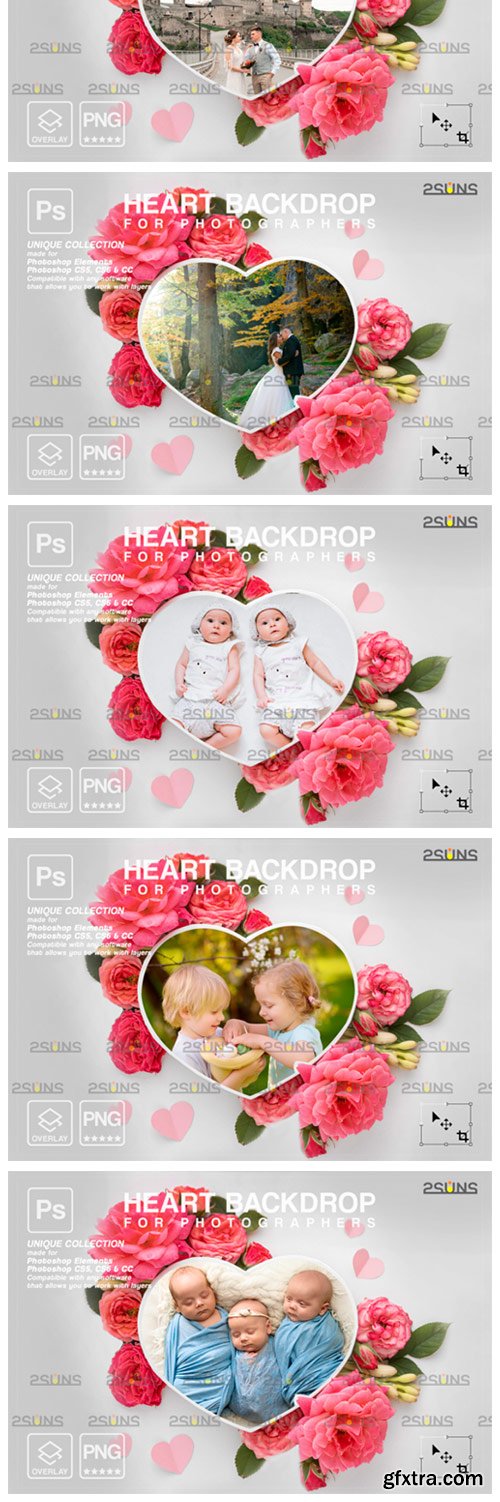 Heart Flower Digital Frames Overlay 8561508