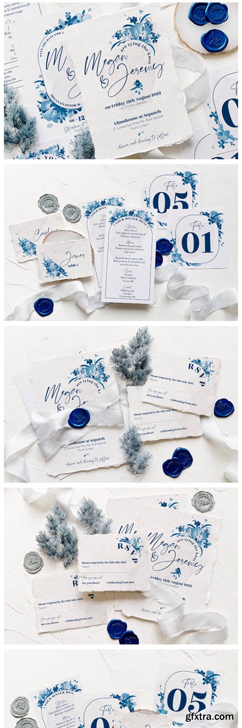 Elegant Delft Blue Wedding Suite 8947448