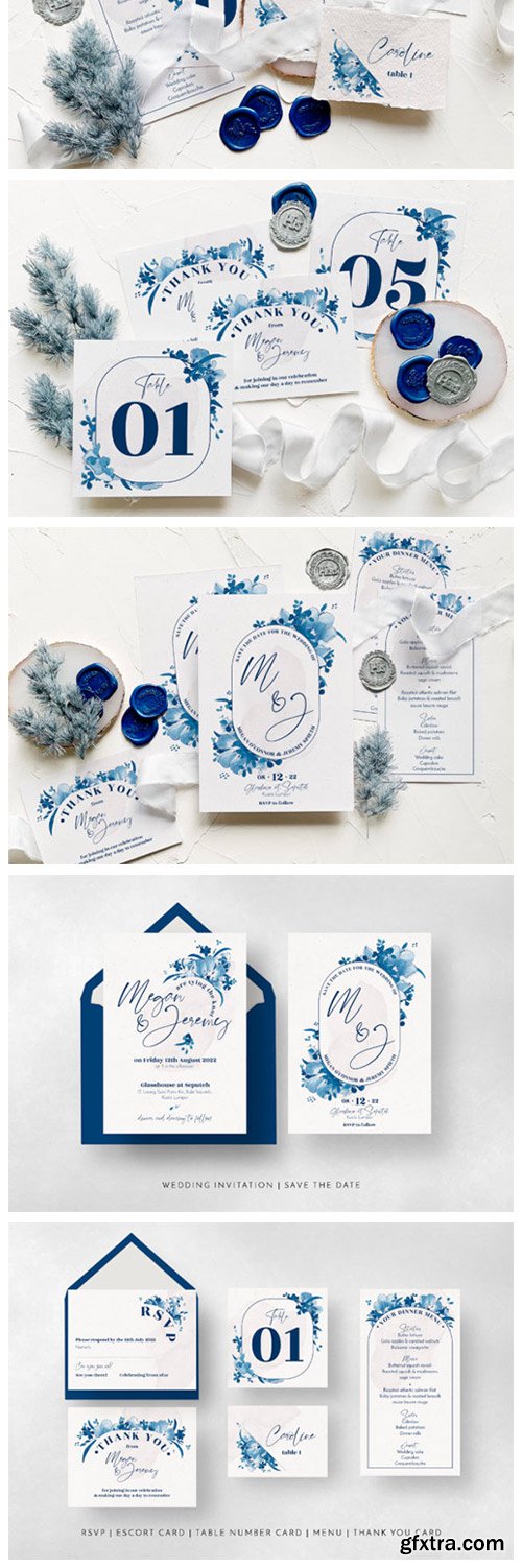 Elegant Delft Blue Wedding Suite 8947448