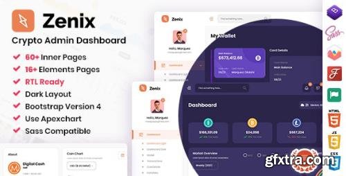 ThemeForest - Zenix v1.0 - Crypto Bootstrap Admin Dashboard - 31648490