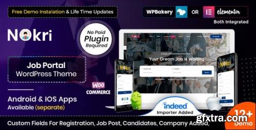 ThemeForest - Nokri v1.4.4 - Job Board WordPress Theme - 22677241