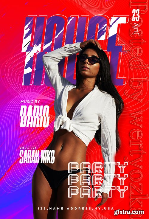 House Party Flyer PSD Template