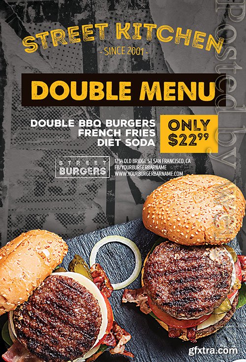 Burger Kitchen Flyer Template