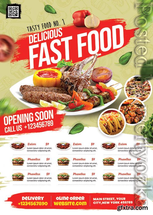 Restaurant Promotion Flyer Design PSD