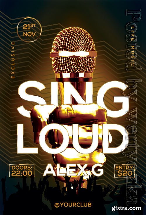 Sing Loud Flyer PSD Template