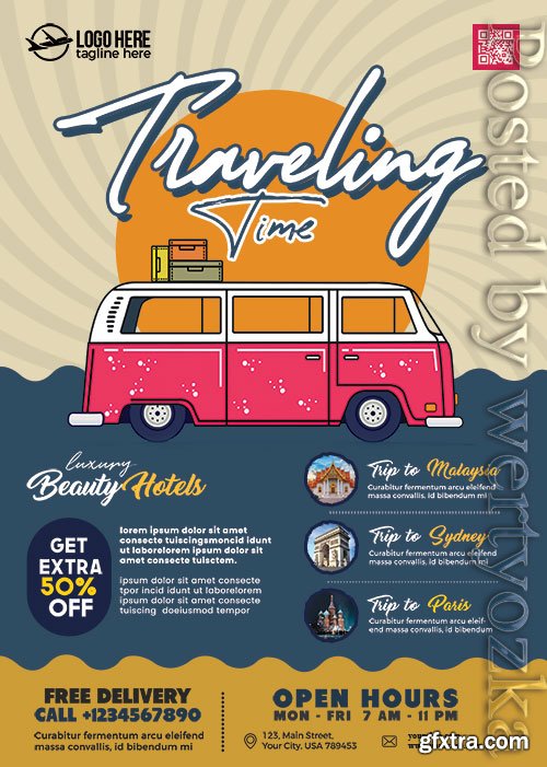 Travel Agency Advertisement Flyer PSD