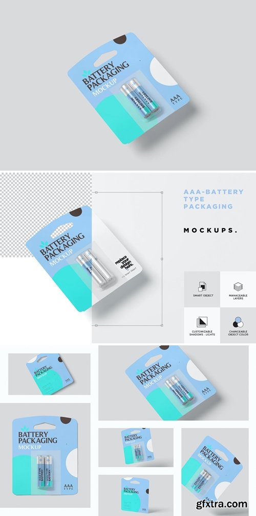 AAA Battery Packaging Mockups