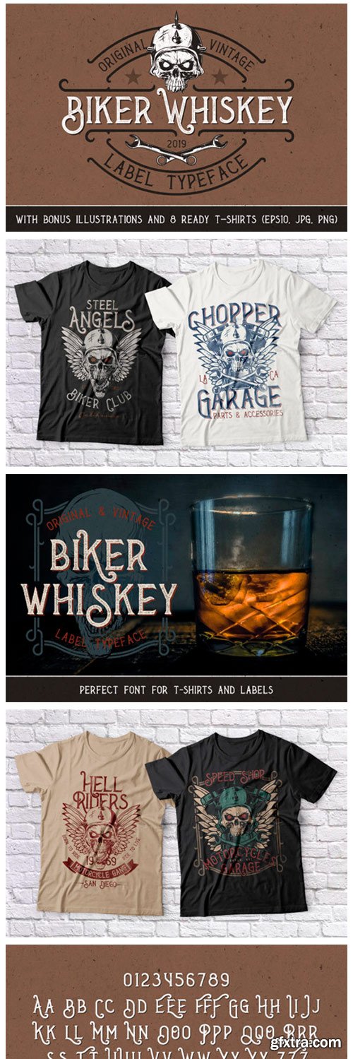 Biker Whiskey Font