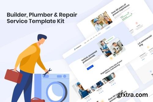 ThemeForest - Handyman v1.0.0 - Builder Plumber & Repair Service Elementor Template Kit - 31673374