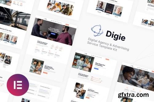 ThemeForest - Digie v1.0.0 - Digital Agency Advertising Service Elementor Template Kit - 31834471