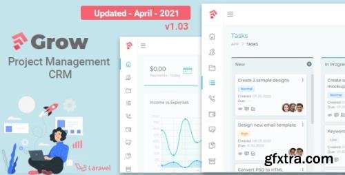 CodeCanyon - Grow CRM v1.03 - Laravel Project Management - 28292342